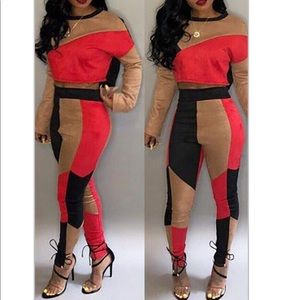 Multi-color two piece set